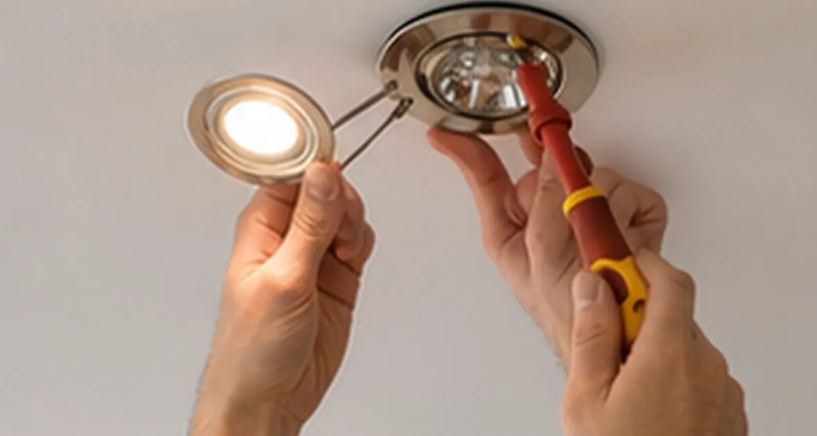 Illustrative socket, switch and lighting work