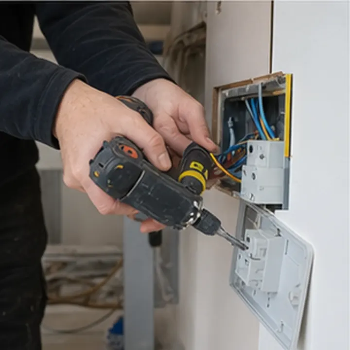 Illustrative tidy consumer unit electrical work