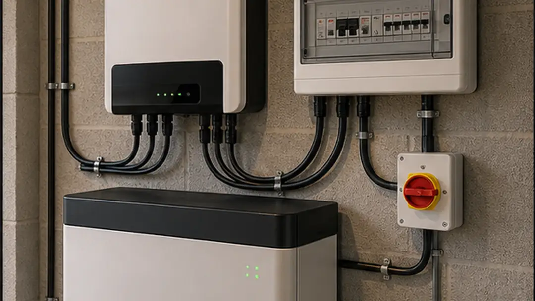 Illustrative battery storage installation work in Laurencekirk