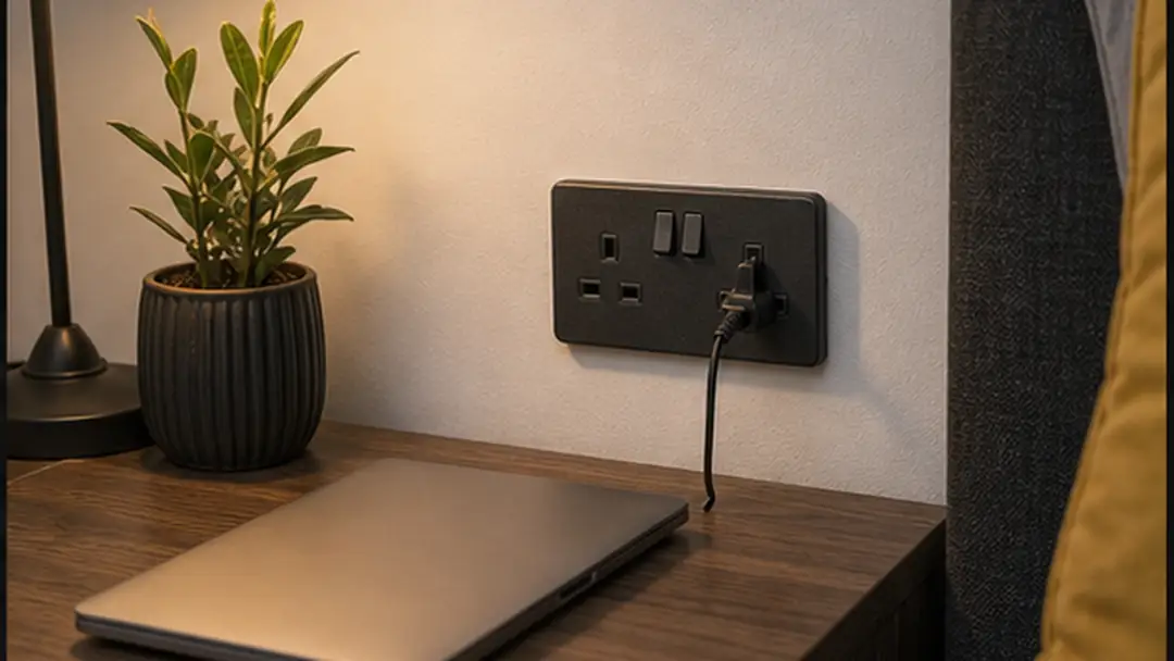 Finished extra sockets installation electrical work