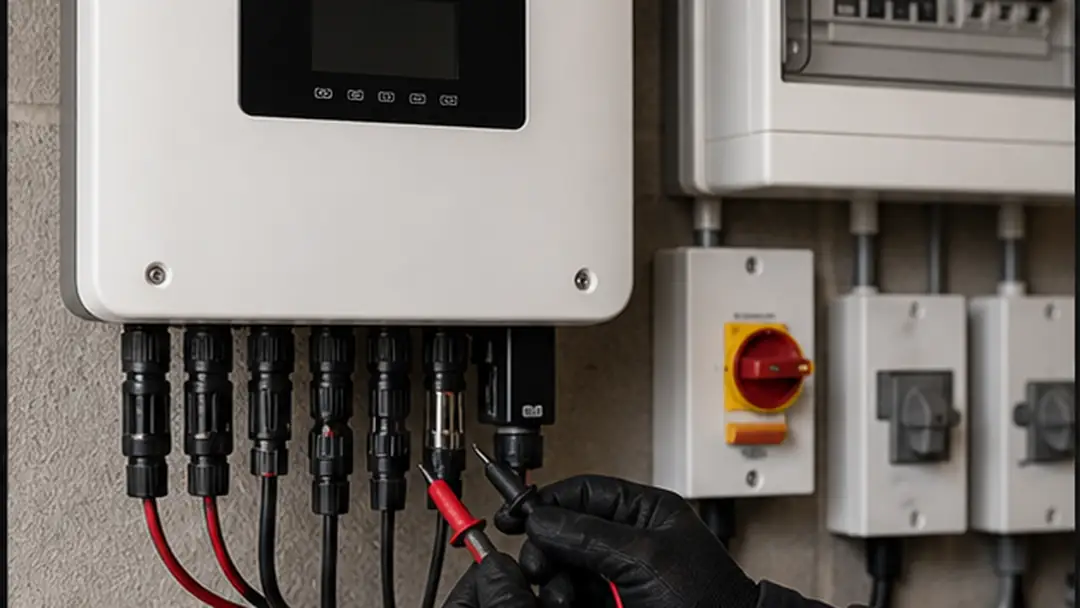 Illustrative solar pv maintenance work in Laurencekirk